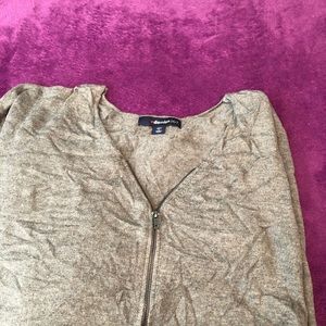 Half zip pullover light gray colored sweater